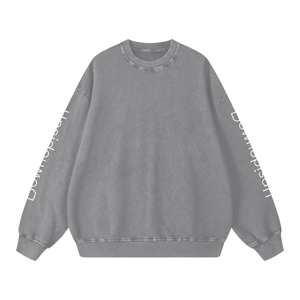 Upside down Snow Washed Oversized Sweatshirt