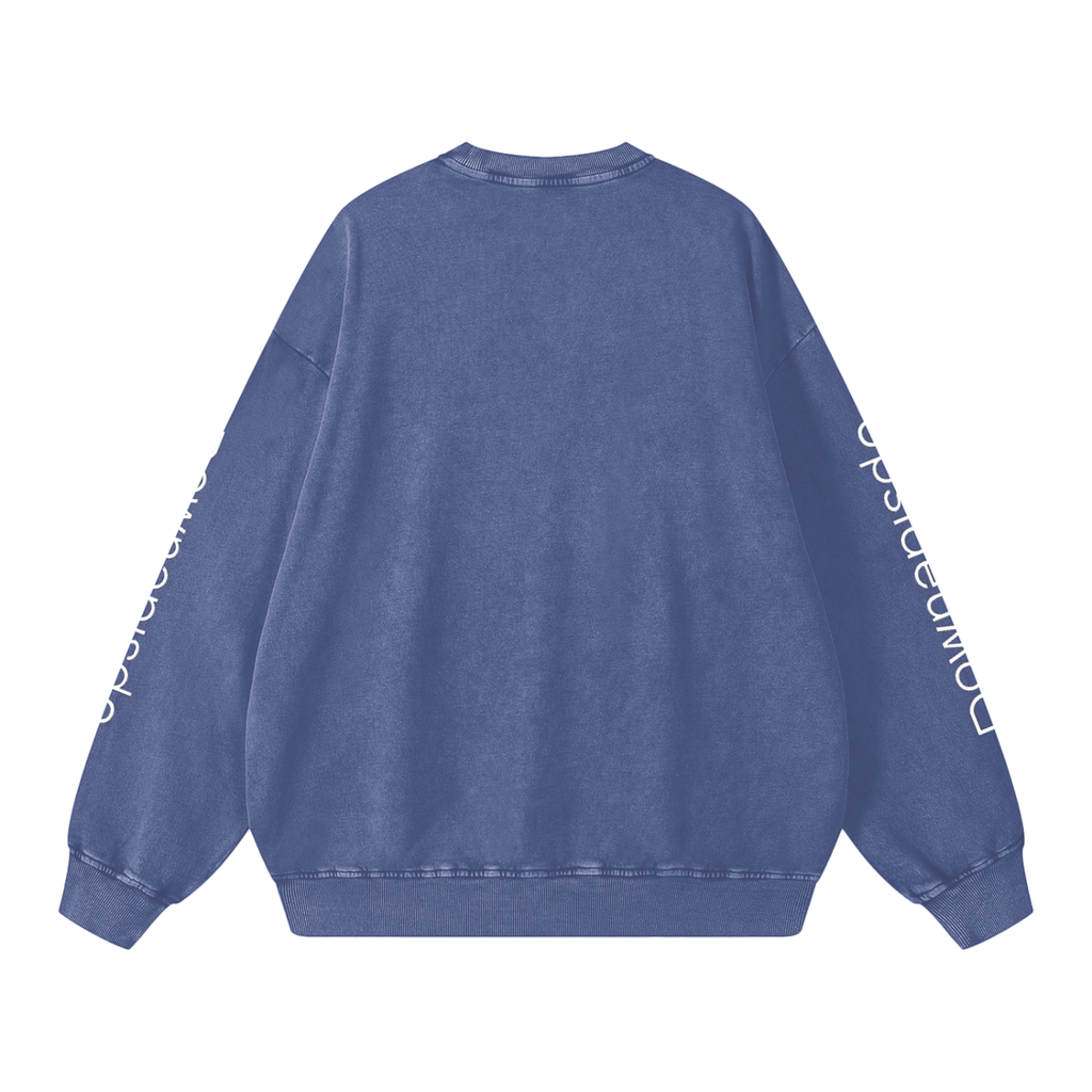 Upside down Snow Washed Oversized Sweatshirt