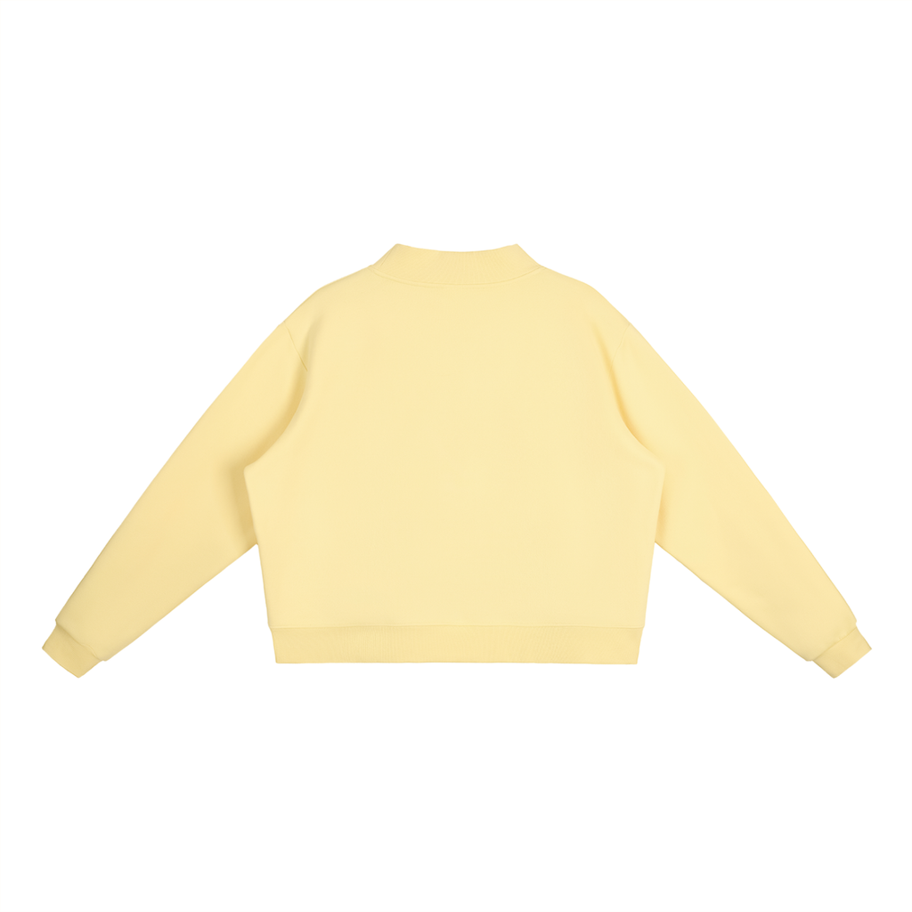 Upside down Fleece Mock-Neck Crew Sweatshirt