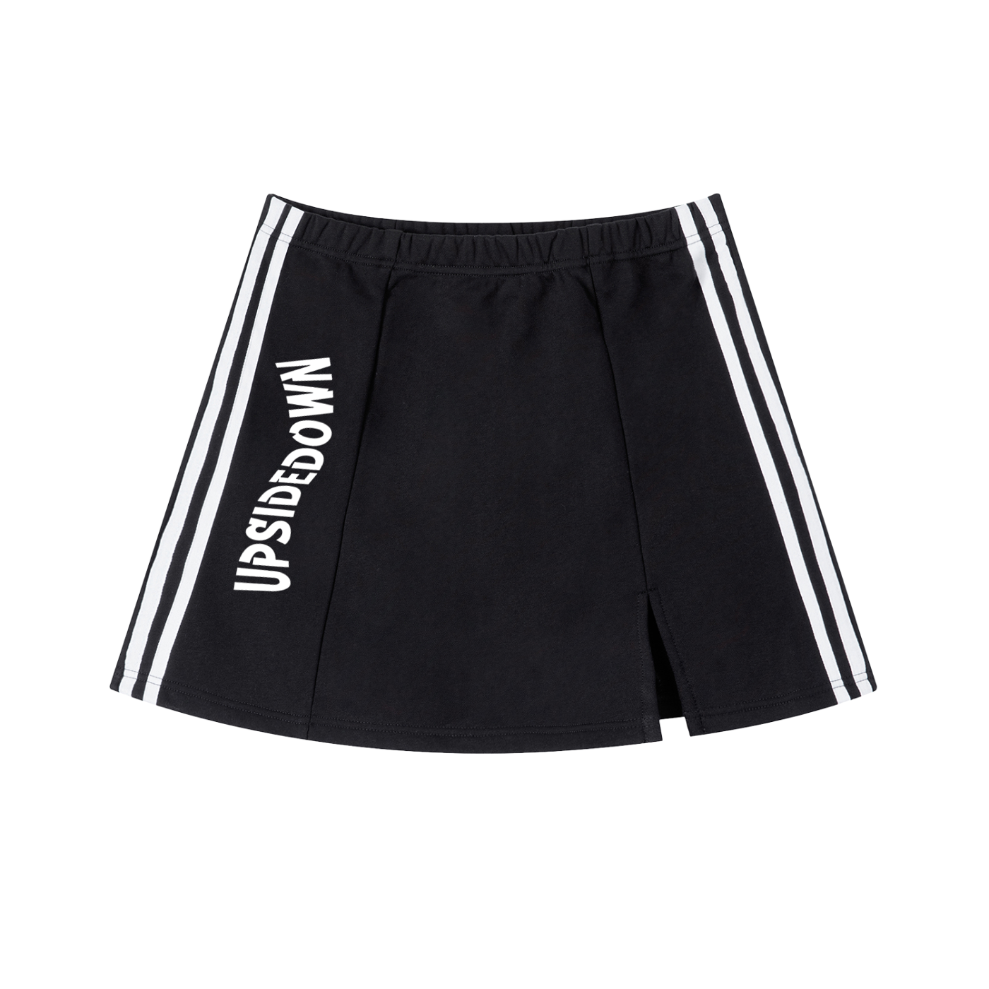 Contrast Side Stripe Slit Skirt