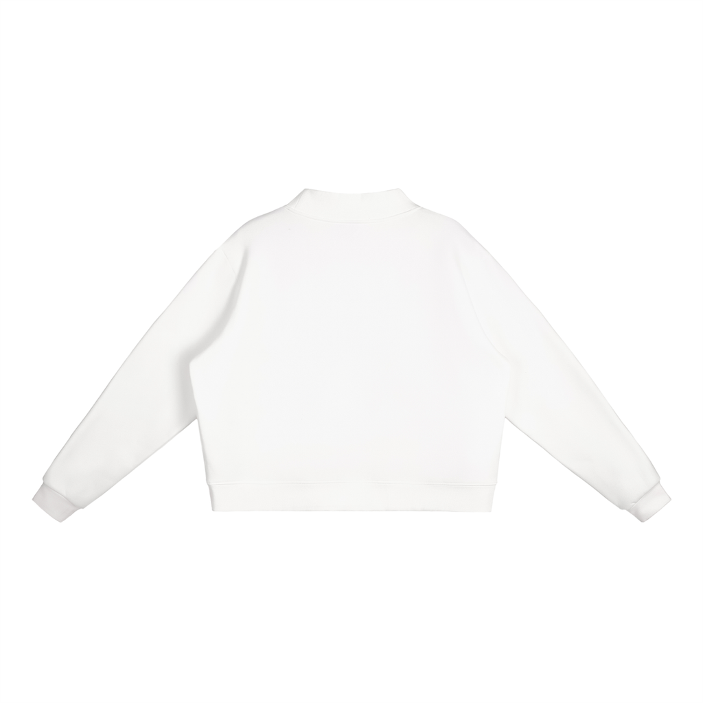 Upside down Fleece Mock-Neck Crew Sweatshirt