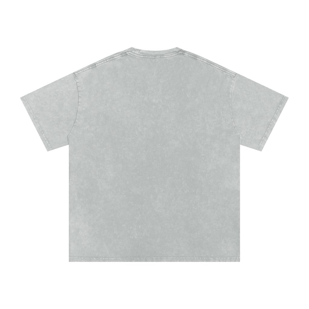 Upside down Snow Washed Oversized Cotton T-Shirt