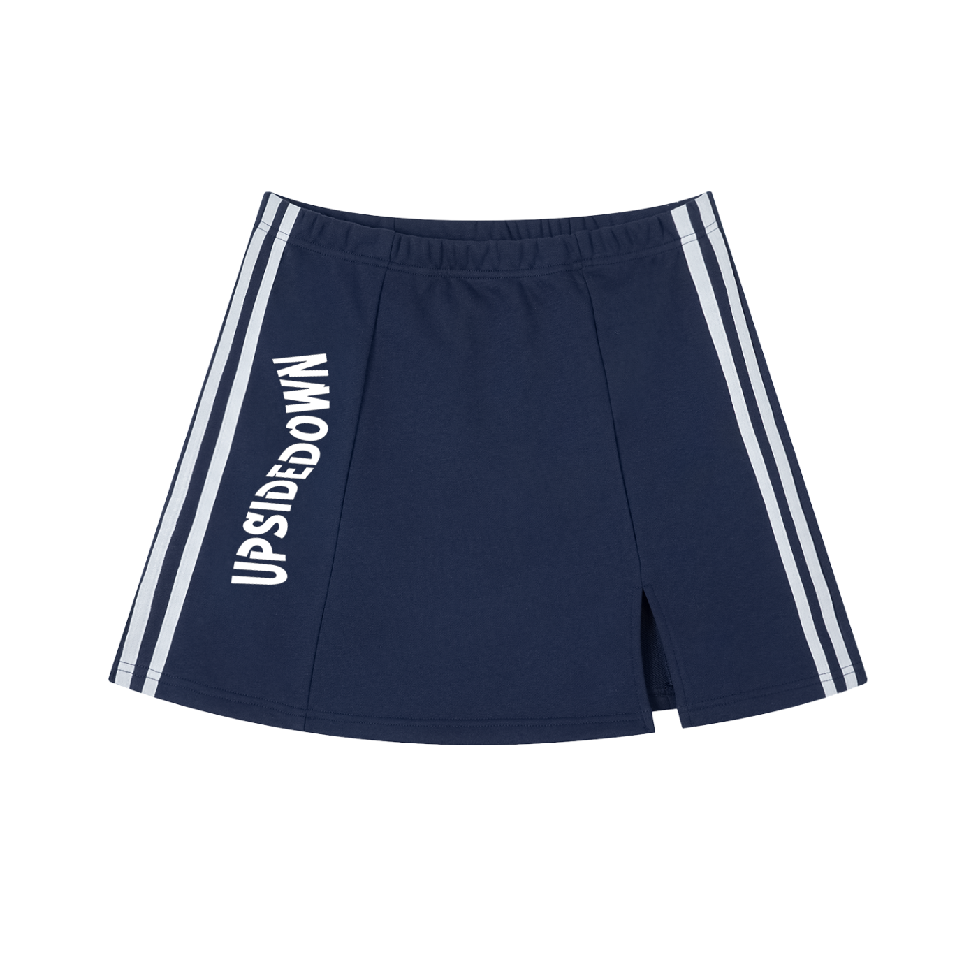 Contrast Side Stripe Slit Skirt