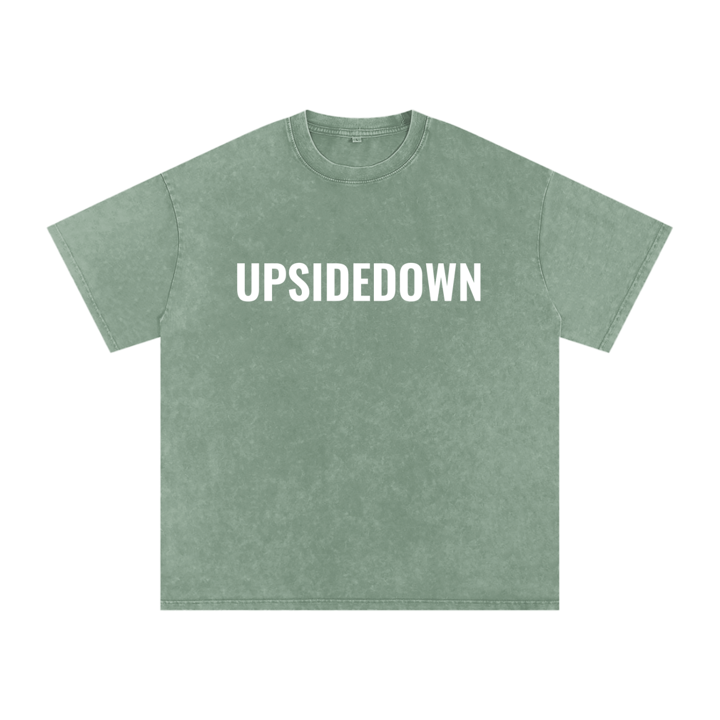 Upside down Snow Washed Oversized Cotton T-Shirt