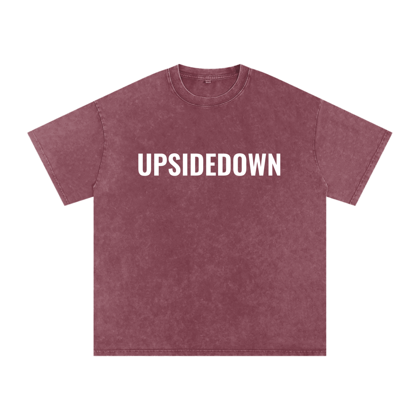 Upside down Snow Washed Oversized Cotton T-Shirt