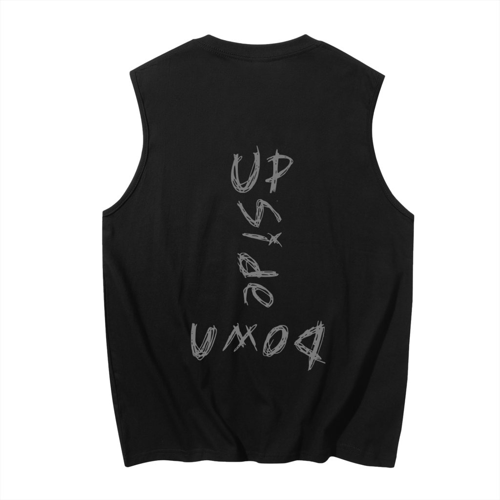 Upside down Men's Sleeveless Cotton Tank Top