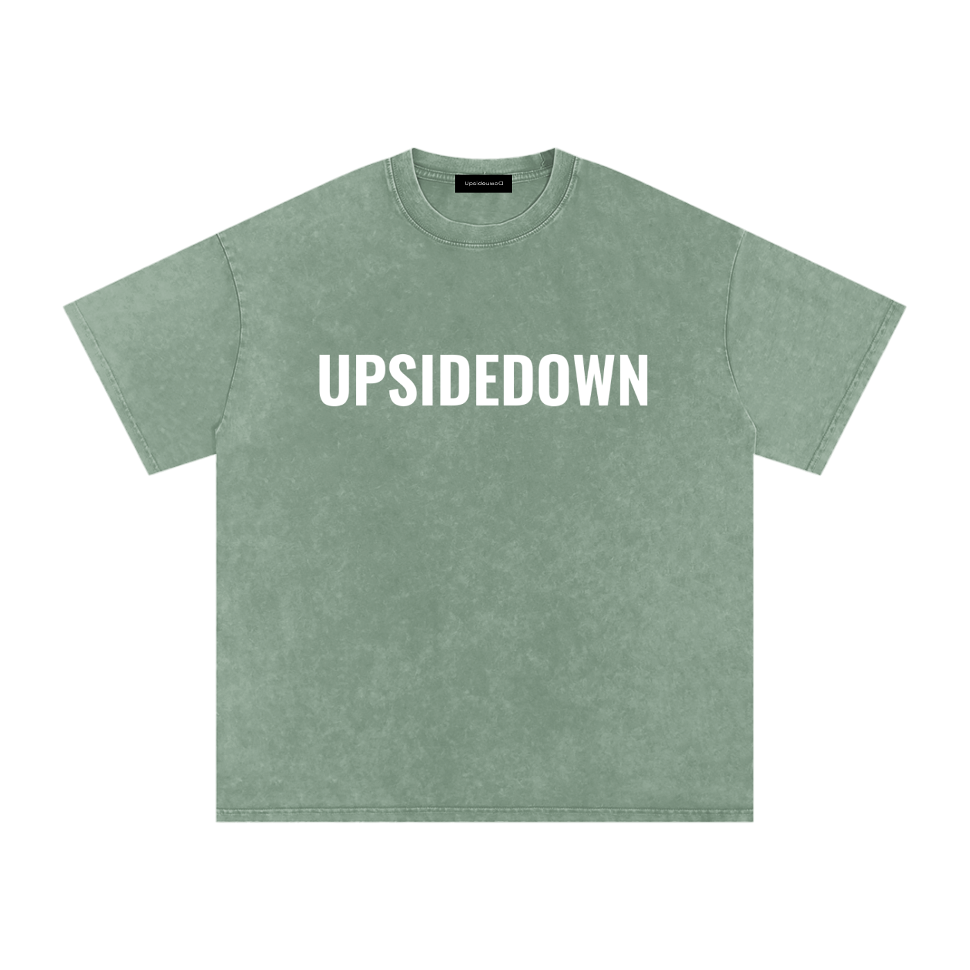 Upside down Snow Washed Oversized Cotton T-Shirt