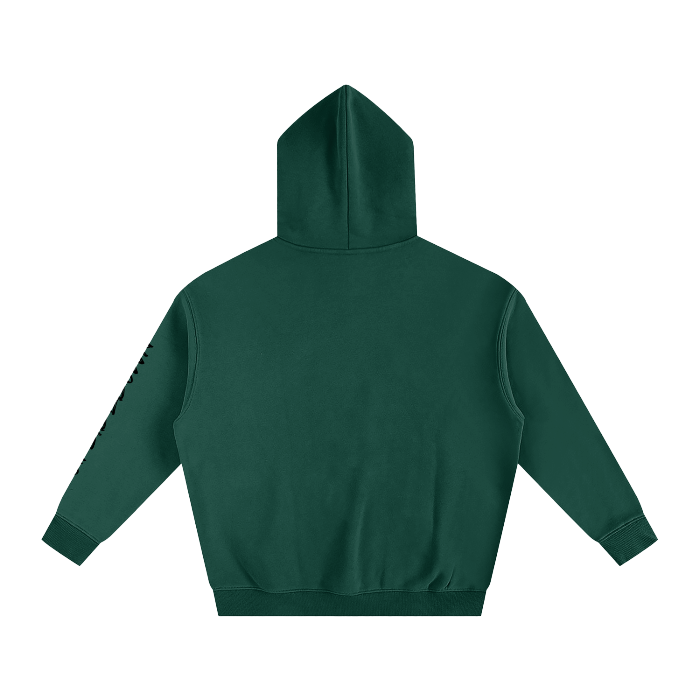 Upside down Oversize Fleeced Hoodie With Sleeve Printing