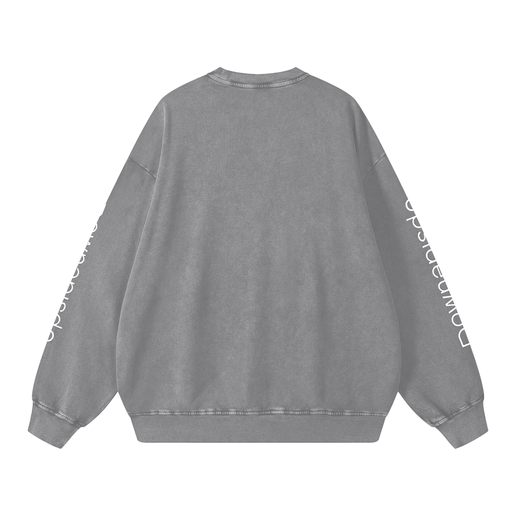 Upside down Snow Washed Oversized Sweatshirt