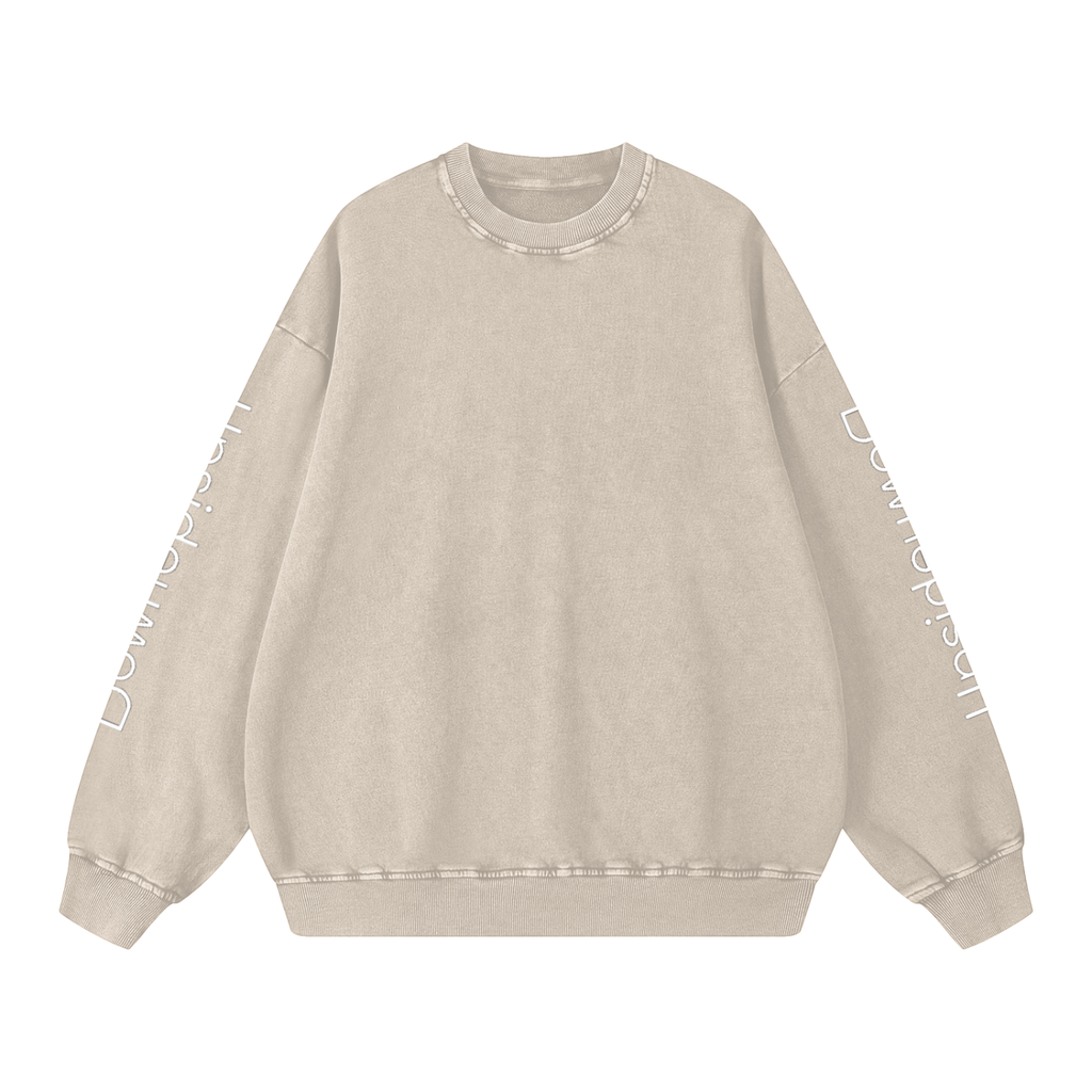 Upside down Snow Washed Oversized Sweatshirt