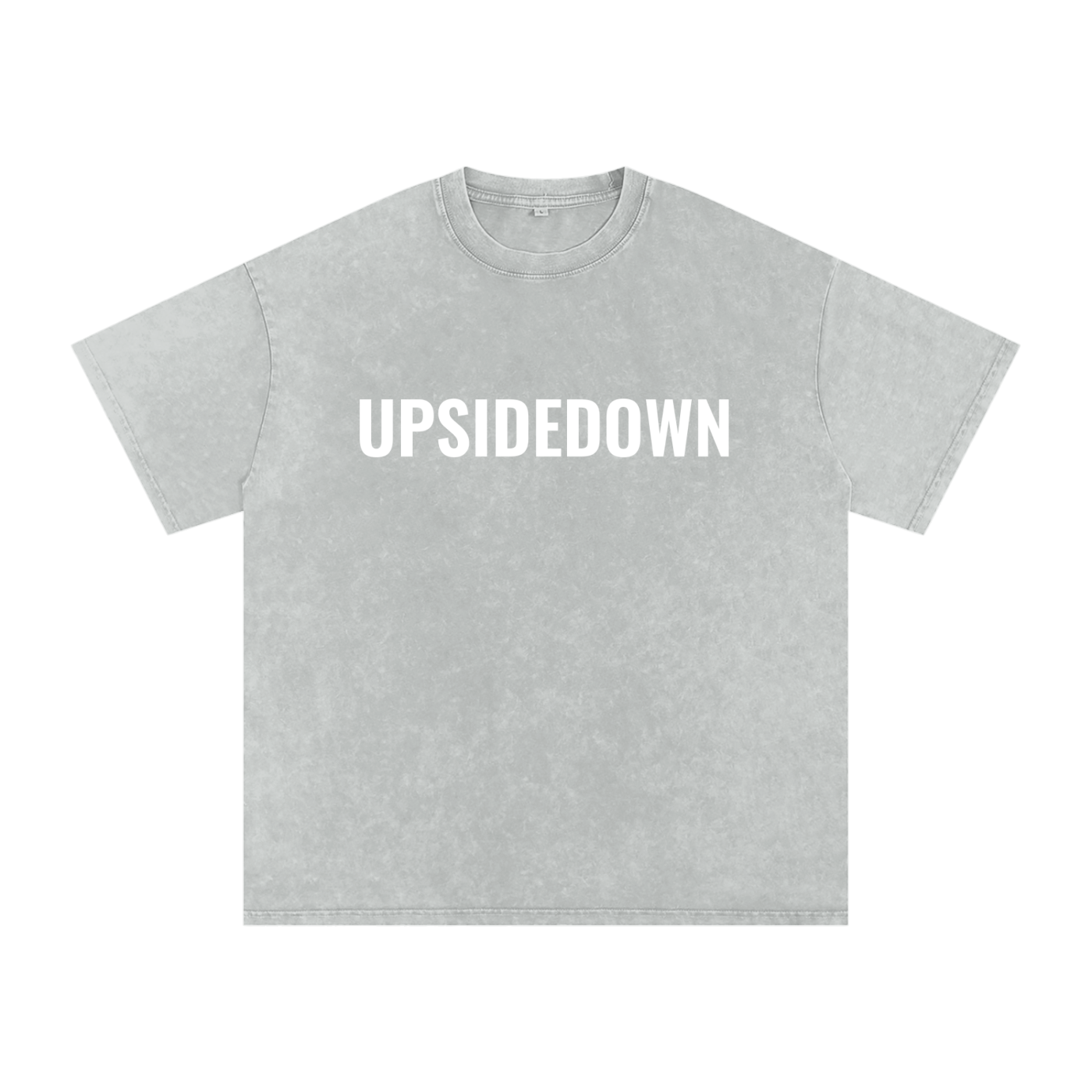 Upside down Snow Washed Oversized Cotton T-Shirt