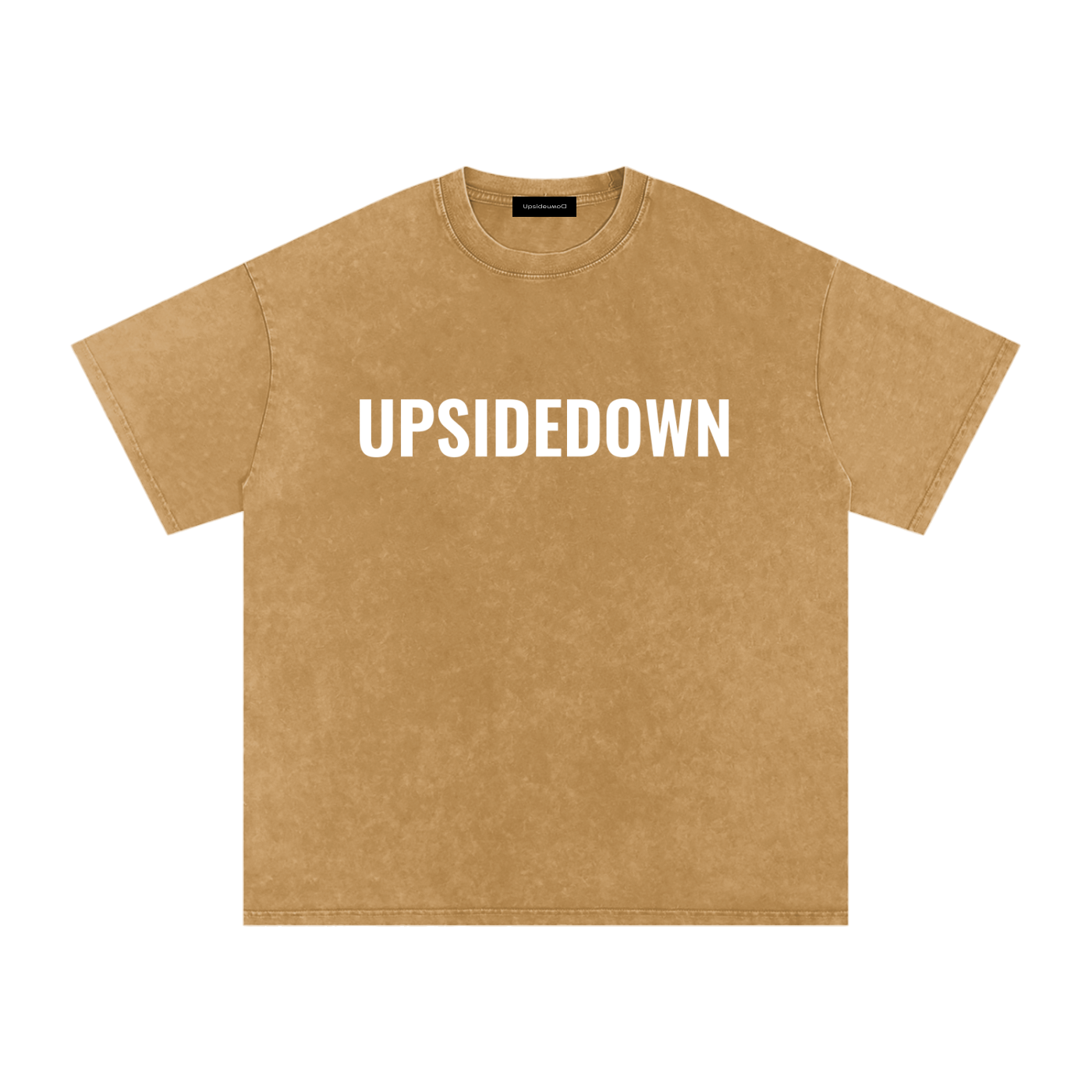 Upside down Snow Washed Oversized Cotton T-Shirt